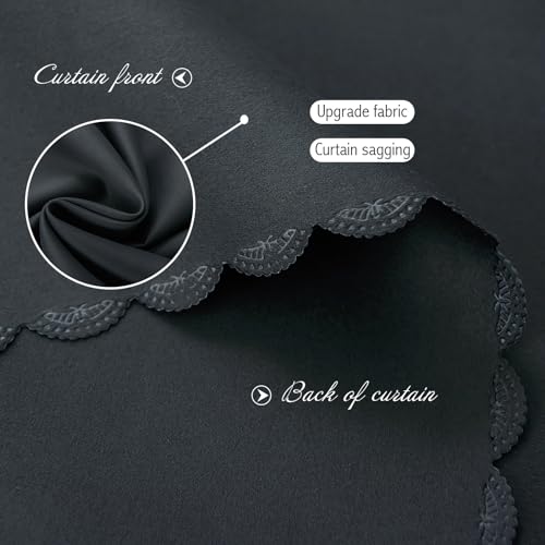 Adhesive Blackout Curtains (47"W x 84"L (Pack of 2) / Black)