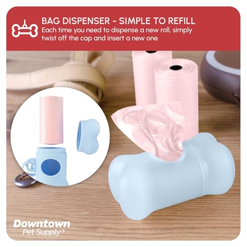 Unscented Poop Bags for Dogs with Dispenser (180 Count (Pack of 1) / No Scent)
