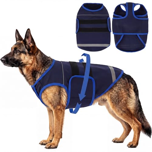 Small Dog Anxiety Vest (Navy / S(Chest: 20.5 inch))
