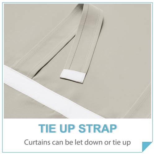 Blackout Door Window Curtains for Kitchen Back (Natural / 26"W x 40"L (Pack of 1))