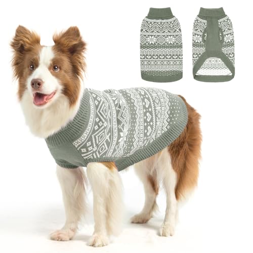 Dog Sweater Argyle (Medium/Large / Grey)