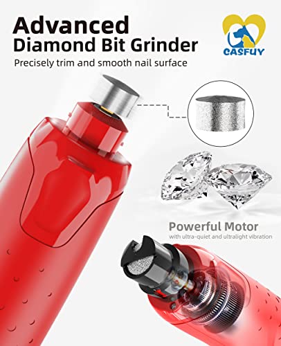Dog Nail Grinder Quiet (Red)
