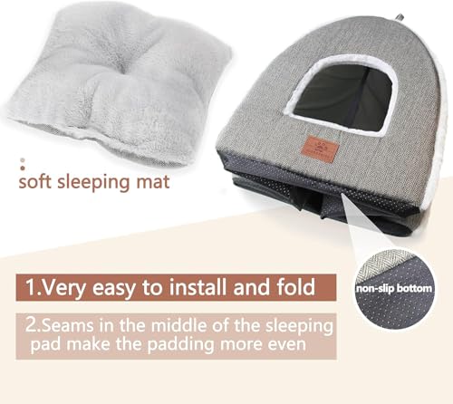 Cat Bed for Indoor Cats (Grey-2 / M(15 x 15 x 15 Inch))