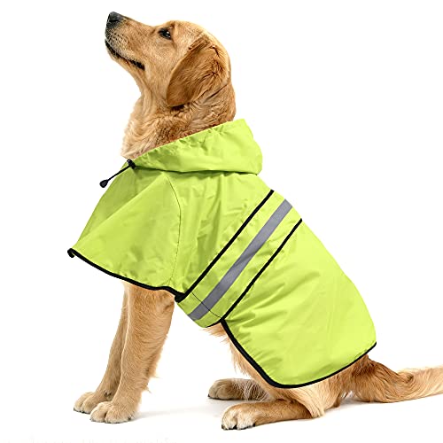 Waterproof Raincoats for Dogs (Neon Green / Large)