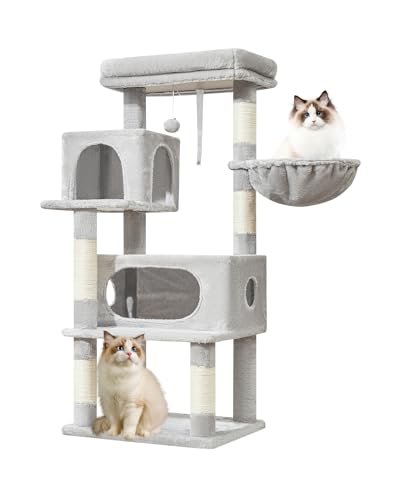 Cat Tree 49In Cat Tower for Indoor Cats Large Adult (Light Gray / 49.2 Inches)