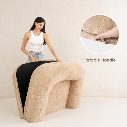 Orthopedic Foldable Human Dog Bed (72x44x11(Folded 44x36) / Camel)