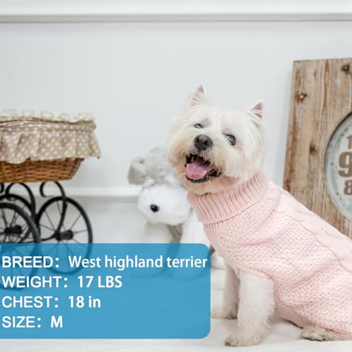 Turtleneck Dog Sweater (Small / Rosy)