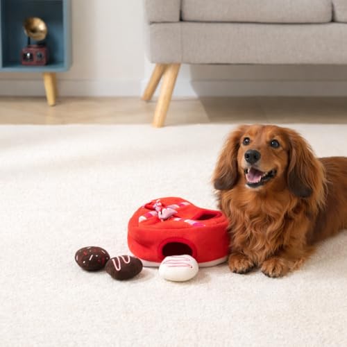 Squeaky Hide and Seek Dog Toys for Small and Medium (Chocolate)