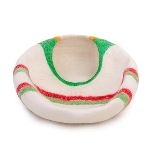 Premium Felt Cat Cave Bed (Candy Swirl)