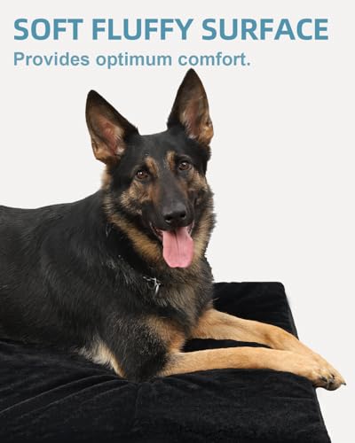 Orthopedic Dog Bed for Extra Large Dogs with Waterproof (Black / 47.0"L x 29.0"W x 4.0"Th)