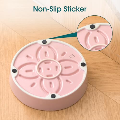 Ceramic Slow Feeder Dog Bowls (M-1.5 Cups / Pink)