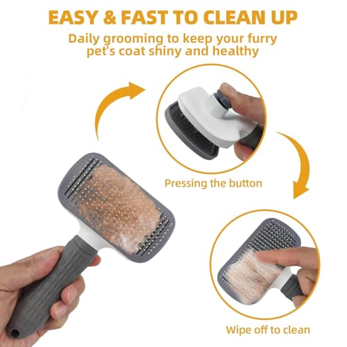 Dog Brush for Shedding (6-Grey)