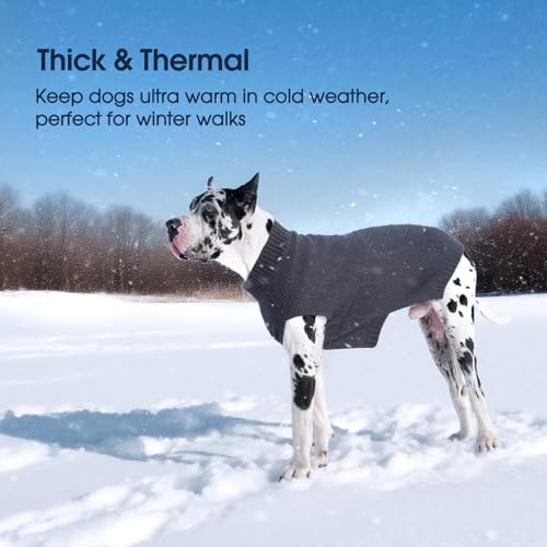 Dog Sweaters for Large Dogs (XX-Large(Chest:28 in) / Grey)