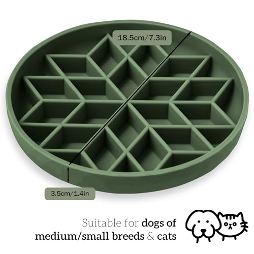 Slow Feeder Dog Bowl (Camo Green)