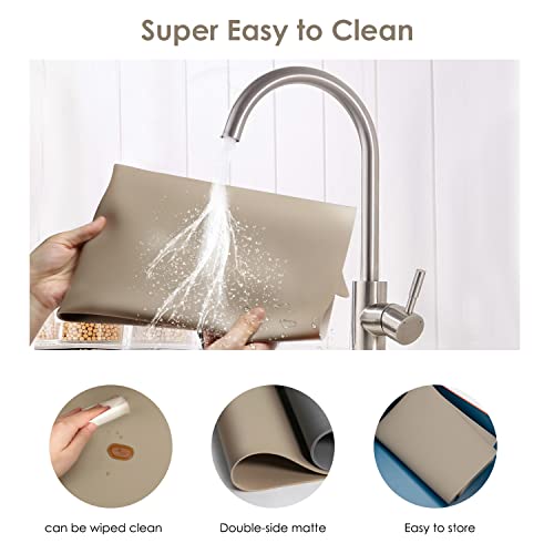 Extra Large Silicone Mats (Brown / 23.6"L x 15.7"W)