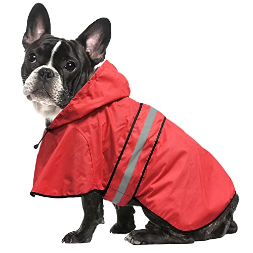 Waterproof Dog Raincoat (Red / Medium)