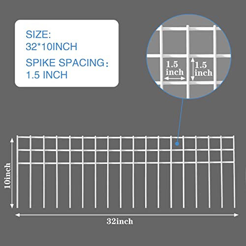 32x10 inch No Dig Animal Barrier Fence (32x10-20P- white)