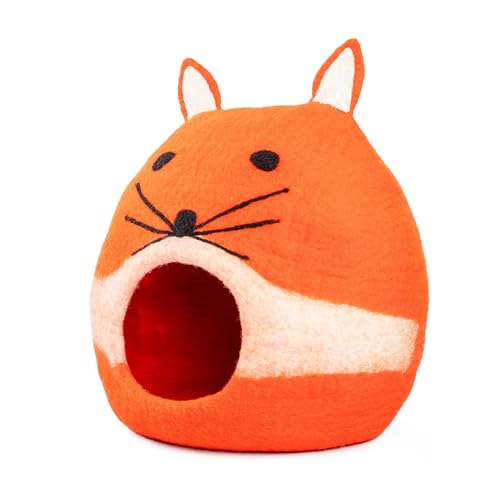 Luxurious Merino Wool Cat Cave (Fox)