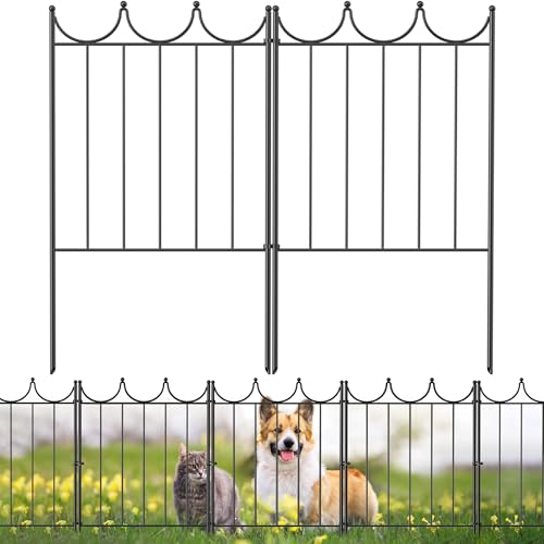 Decorative Garden Fence (10 Panels-24in(H)x10.4ft(L))