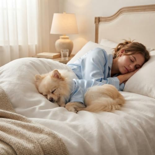Dog Silk Pajamas Shirts Puppy Satin Pjs Pet Sleepwear Soft Faux Silk Lapel Two (M / Blue)