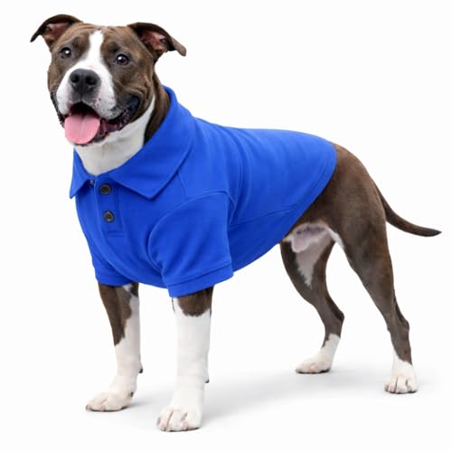 Basic Dog Polo Shirts Premium Cotton (L (-18lbs) / Blue)