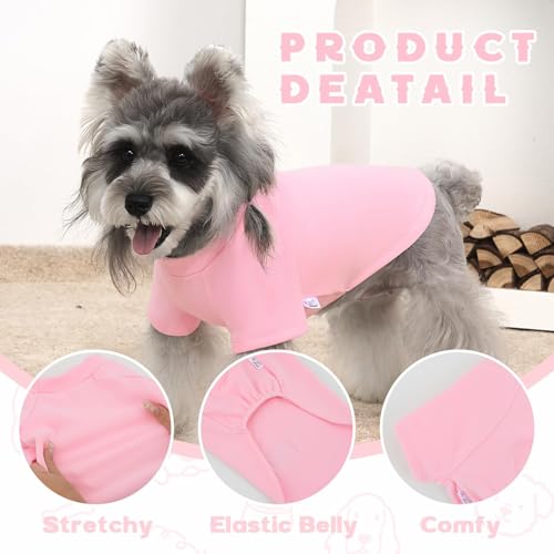 4 Pack Dog Sweaters Comfy Dog Clothes with Sleeves Puppy Shirts Pullover Pet Sweatshirt for Small Medium Large Dogs Boy Girl Doggy Outfits Cat Apparel (X-Small / Orange, Grey)