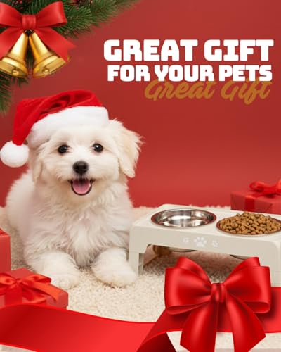 Elevated Dog Bowls for Small Dogs and Cats (for Small Dogs and Cats 2 Basic Bowls / Beige)