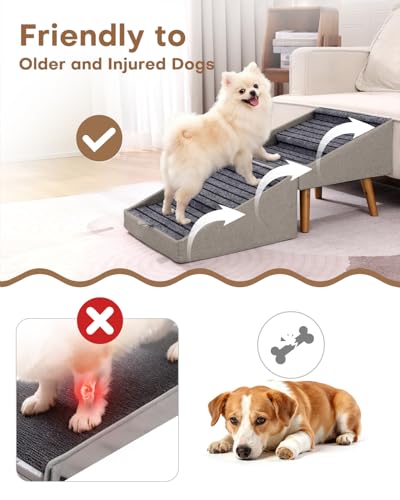 Dog Ramp for Bed & Couch (17.13" H-Hemp Green)