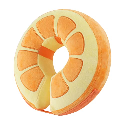 Inflatable Recovery Dog Collar (Orange / Medium + (Neck:11''-13''))
