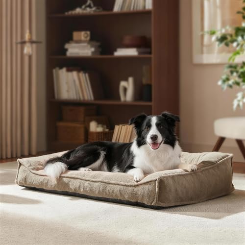 Orthopedic Dog Bed Medium Size Dog (Brown / 35"L x 25"W x 8"Th)