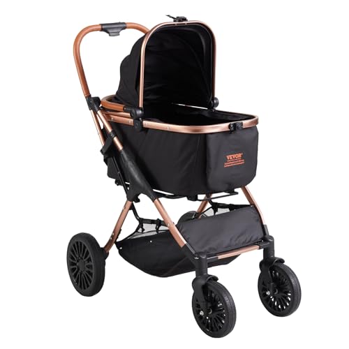 Large Pet Stroller for Medium Large Dogs and Cats (4 wheels, For Pets up to 66lbs)