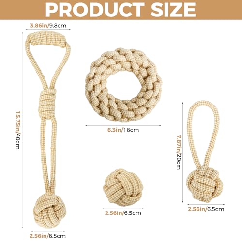 4 Pack Dog Rope Toys for Small Dogs