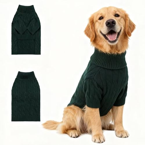 Small Medium Dog Sweater (Green / XX-Large)