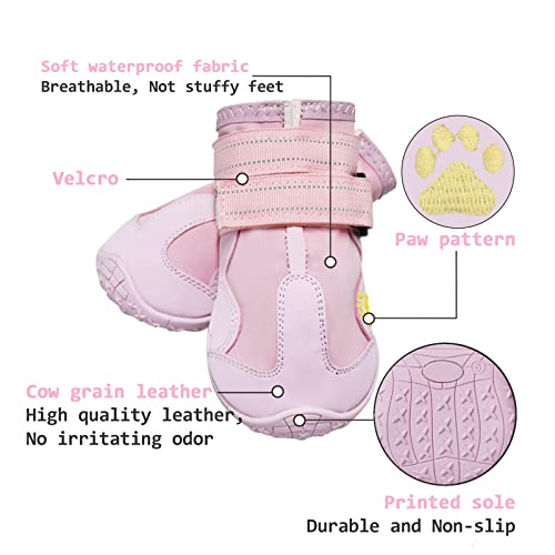 Dog Shoes for Hot Pavement (Size 8 / Pink)