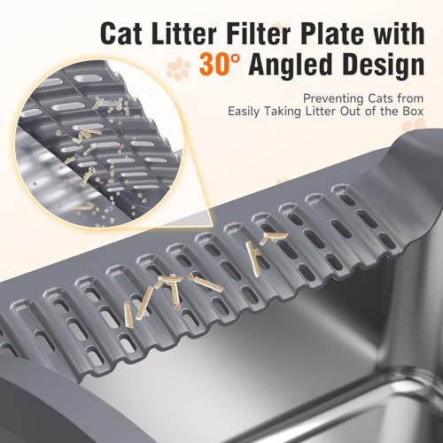2PACK XL Stainless Steel Litter Box (Dark Grey 2PACK XL)