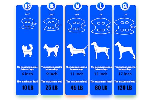 Dog Grooming Hammock for Trim Nail (M（Weight：25-45LB）)