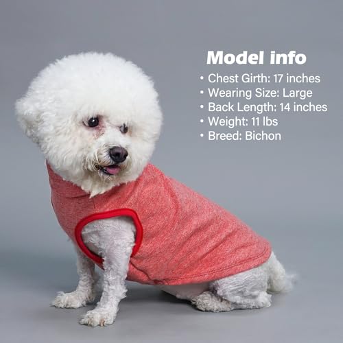 2Pack Dog Sweater for Large Dogs Soft Pet Coats Fleece Sweatshirt (XXX-Large (55-75lbs) / 7# Stripe+red)