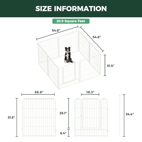 Rollick Dog Playpen (White / 32"H)