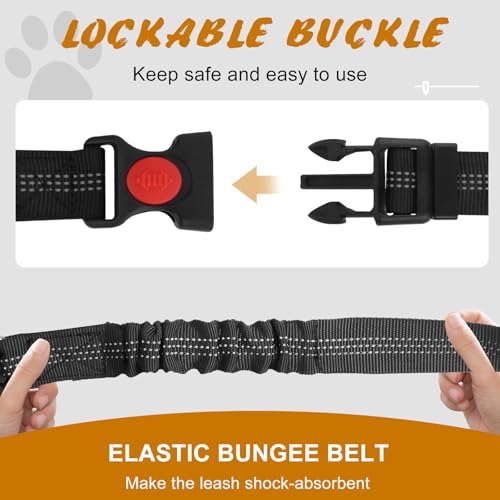 Dog Seat Belt for Car (1 Pack(Black))