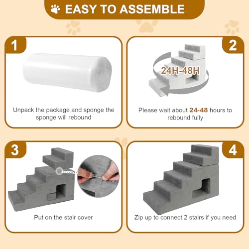 Dog Stairs for Small Dogs 27”H