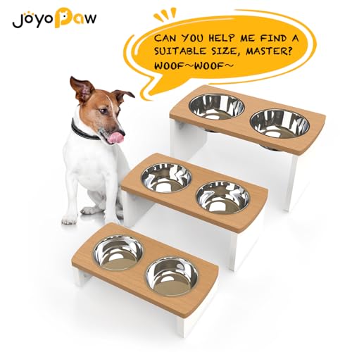 Elevated Dog Bowls (Teak - White / X Large: 13'' Tall-68 oz Bowl)