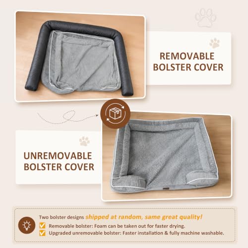 Waterproof Orthopedic Dog Beds for Extra Large Dog (48.0"L x 30.0"W x 8.5"Th / Grey)
