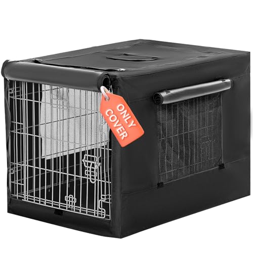 Dog Crate Cover (42.5"L x 28.0"W x 30.0"H / Black(single door))