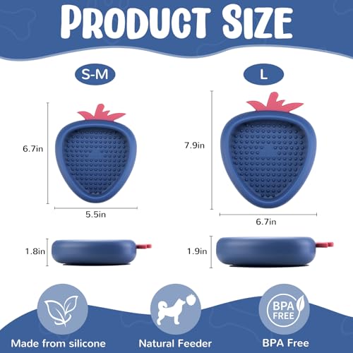 Freeze Dog Lick Bowl (L / B- Dark blue)