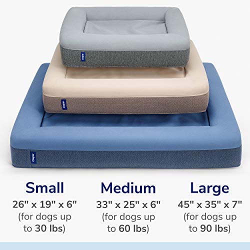 Dog Bed Plush Memory Foam (Sand / Medium)