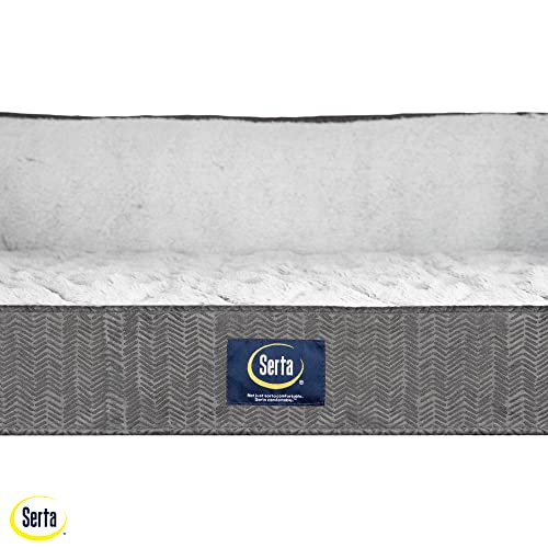 Orthopedic Quilted Couch Dog Bed for Pets (38.0"L x 27.0"W x 10.0"Th / Slate Gray)