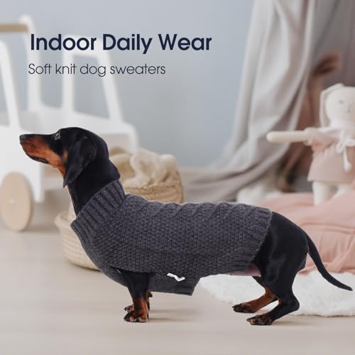 Dog Sweater Large Size Dog (X-Large(Chest:24.4 in) / Grey)