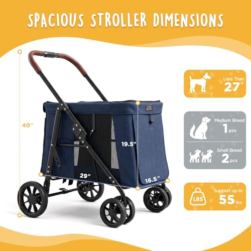 Scout Pet Stroller (Navy Blue)