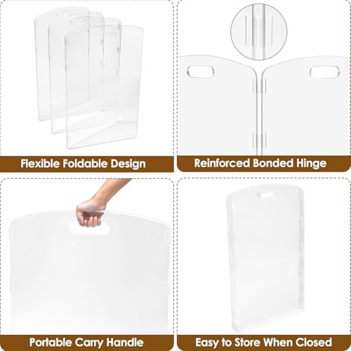 Modern Frame Clear Acrylic Freestanding Dog Gate (32" Height-6 Panel)