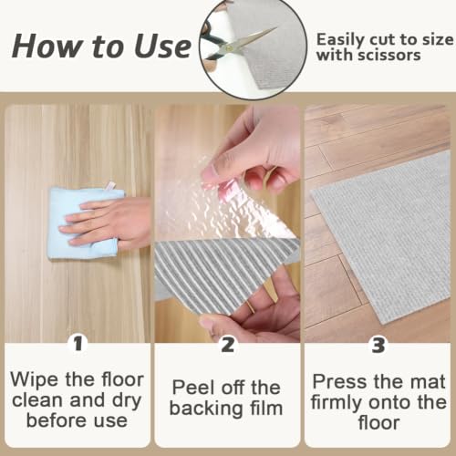 Cat Litter Mat for Litter Box (Gray / 35"L x 24"W)